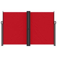 Прибираща се странична тента, червена, 160x1200 см