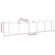 Градинска повдигната леха поцинкована стомана антрацит