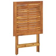 Сгъваем градински трапезен комплект от 3 части, акация масив