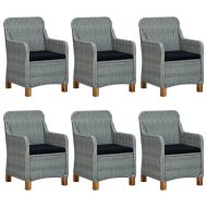 Градински трапезен комплект, 9 части, светлосив