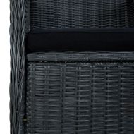 Градински трапезен комплект, 5 части, тъмносив