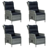 Градински трапезен комплект, 5 части, светлосив