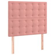 Рамка за легло с табла, розова, 90x190 см, кадифе