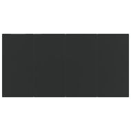 Градински трапезен комплект възглавници 5 части черен полиратан