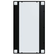 Стенни огледала, 2 бр, черни, 100x60 см, метал