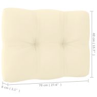 Градински лаундж комплект, 13 части, с възглавници, бор масив