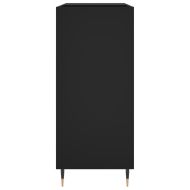 Шкаф за грамофонни плочи черен 84,5x38x89 см инженерно дърво