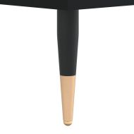 Шкаф за грамофонни плочи черен 84,5x38x89 см инженерно дърво