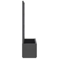 Градински сандък с пергола, тъмносив, 80x36x140 см, PP