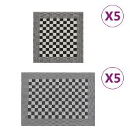 Комплект кърпи от 10 части, черен и бял, памук