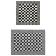 Комплект кърпи от 10 части, черен и бял, памук