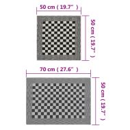 Комплект кърпи от 10 части, черен и бял, памук