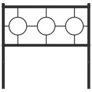 Метална резервна табла за легло, черна, 90 см
