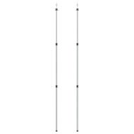 Телескопични прътове за брезент, 102-260 см, 2 бр, алуминий