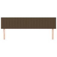 Горни табли за легло, 2 бр, тъмнокафяви, 100x5x78/88 см, плат