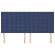 Табла за легло, синя, 180x5x118/128 см, плат