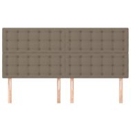 Табла за легло, бежово, 180x5x118/128 см, плат