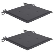 Сгъваеми градински столове, 2 бр, с възглавници, акация масив