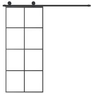 Плъзгаща се врата с обков 90x205 см ESG стъкло и алуминий