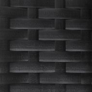 2-местна градинска пейка с възглавница, черна, полиратан