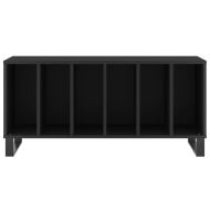 Шкаф за грамофонни плочи черен 100x38x48 см инженерно дърво