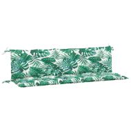 Възглавници за градински пейки 2 бр с листа 180x50x7 см плат