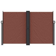 Прибираща се странична тента, кафява, 160x600 см