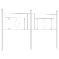 Метална резервна табла за легло, бяла, 150 см