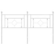 Метална резервна табла за легло, бяла, 150 см