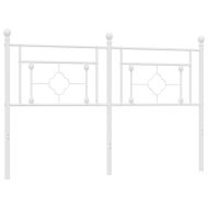 Метална резервна табла за легло, бяла, 150 см