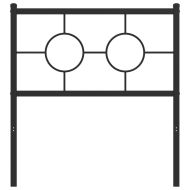 Метална резервна табла за легло, черна, 80 см