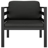 Градински комплект от 7 части с възглавници алуминий антрацит