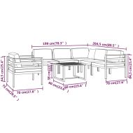 Градински комплект от 7 части с възглавници алуминий антрацит