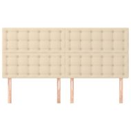 Табла за легло, кремава, 180x5x118/128 см, плат