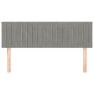 Табла за легло, светло сива, 144x5x78/88 см, кадифе