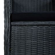 Градински трапезен комплект, 7 части, тъмносив