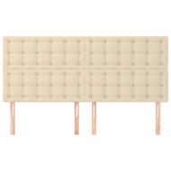 Табла за легло, кремава, 200x5x118/128 см, плат