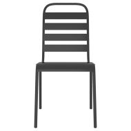 Градински трапезен комплект от 7 части, антрацит, стомана