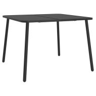 Градински трапезен комплект от 7 части, антрацит, стомана