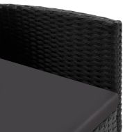 Градински трапезен комплект 9 части черен полиратан и стомана