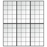 Стенни огледала, 6 бр, черни, 100x60 см, метал