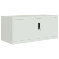 Шкаф за папки светлосив 90x40x180 см стомана