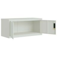 Шкаф за папки светлосив 90x40x180 см стомана