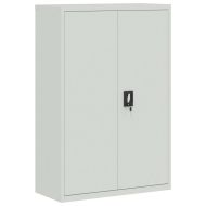 Шкаф за папки светлосив 90x40x180 см стомана