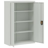 Шкаф за папки светлосив 90x40x180 см стомана