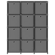 Органайзер с 12 отделения с кутии, сив, 103x30x141 см, плат