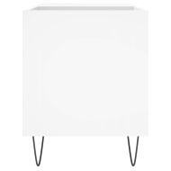 Шкаф за грамофонни плочи бял 85x38x48 см инженерно дърво