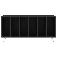Шкаф за грамофонни плочи черен 100x38x48 см инженерно дърво