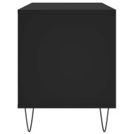 Шкаф за грамофонни плочи черен 100x38x48 см инженерно дърво
