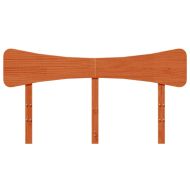 Горна табла за легло, восъчнокафява, 150 см, масивно дърво бор